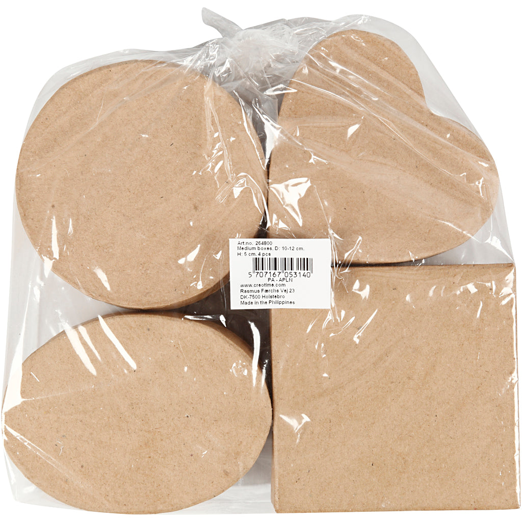 Mediumaskar, H: 5 cm, Dia. 10-12 cm, 4 st./ 1 förp. [HOB-264800]