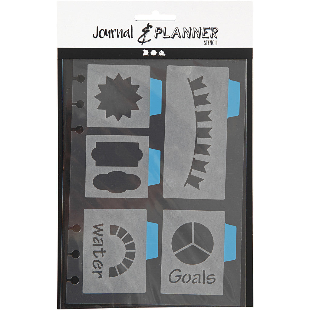 Stencil, 5 stora motiv, ark 12,5x17,5 cm, 1 ark [HOB-26984]