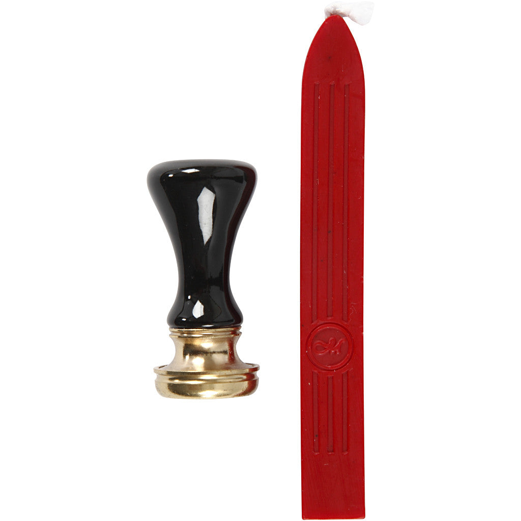 Lack och sigill, Dia. 17 mm, röd, 1 set [HOB-270281]