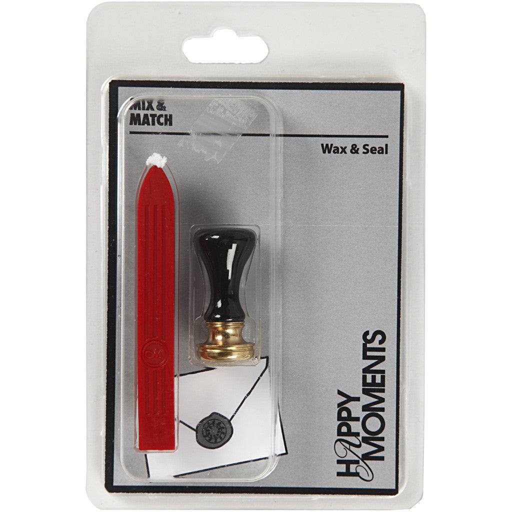 Lack och sigill, Dia. 17 mm, röd, 1 set [HOB-270281]