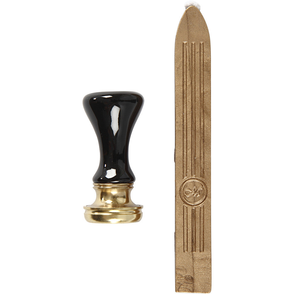 Lack och sigill, Dia. 17 mm, guld, 1 set [HOB-270282]