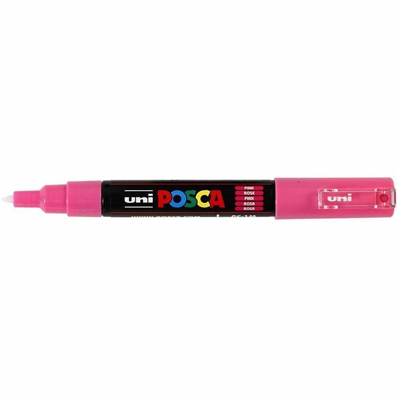 Posca Marker , nr. PC-1M, spets 0,7 mm, extra fine, rosa, 1 st. [HOB-273056]