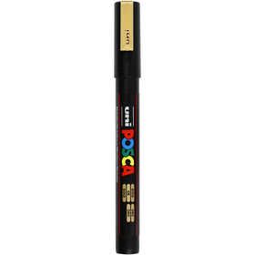 Posca Marker , nr. PC-3M, spets 0,9-1,3 mm, Fine, guld, 1 st. [HOB-274810]