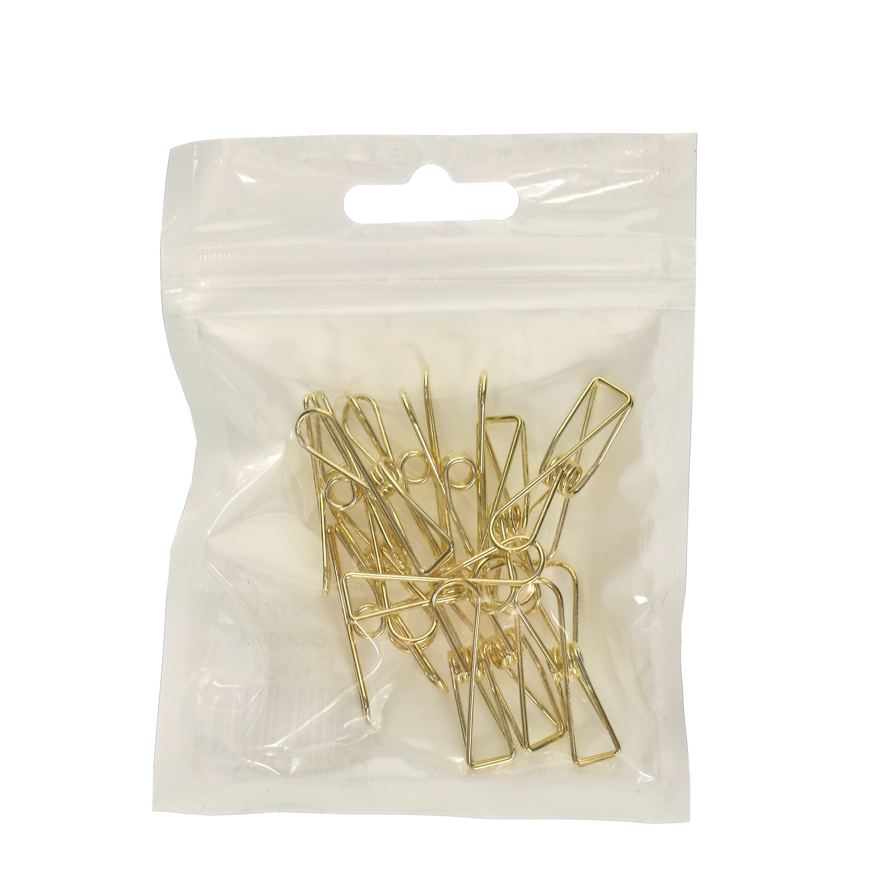 Clips guld 3x0,6cm (Set med 12 st) [IFS-30121]