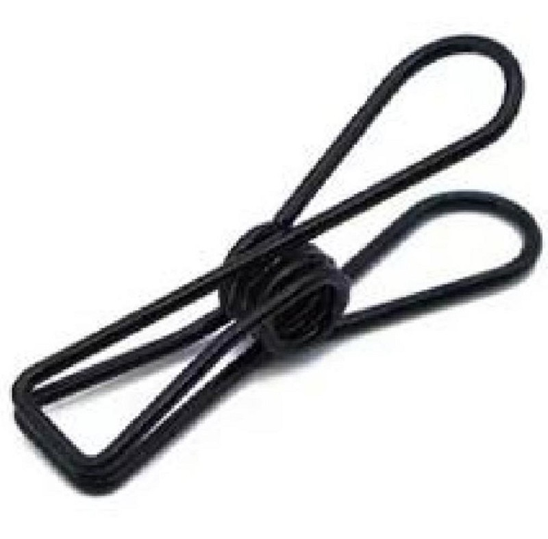Clips black 3x0,6cm set 12 in polybag (set of 12)