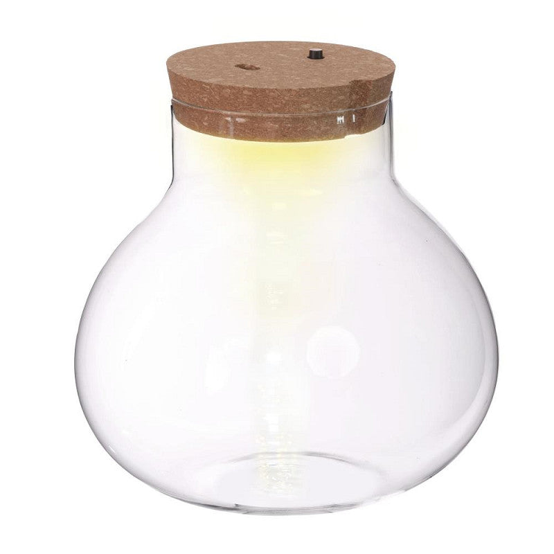 Terrarium med kork, batteri och USB-C-kontakt Ø 20,5 cm, H. 20 cm - 1 st