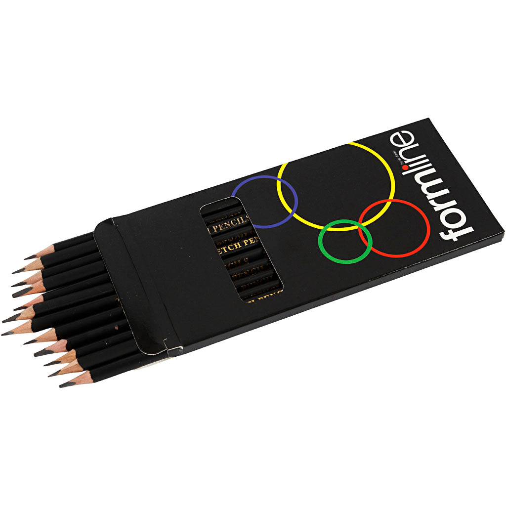 Drawing Pencil, B,2B,4B,5B,6B,8B,9B,HB,H,2H,3H,4H, 2x12 pc