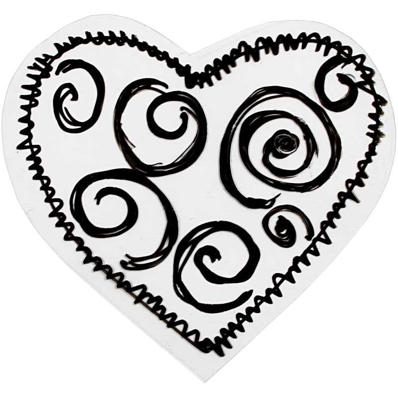 Porslin- och glaspenna, spets 1-2 mm, täckande, svart, 1 st. [HOB-31314]