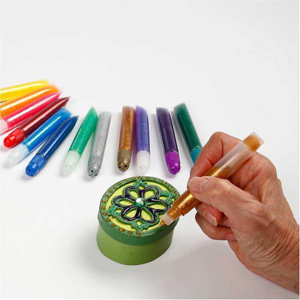 Glitterlim, 12x10 ml/ 1 förp. [HOB-31800]