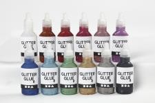 Glitterlim, mixade färger, 12x25 ml/ 1 förp. [HOB-318200]