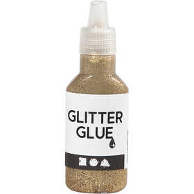 Glitterlim, guld, 25 ml/ 1 flaska [HOB-318210]