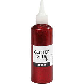 Glitterlim, röd, 118 ml/ 1 flaska [HOB-31822]