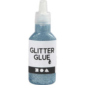 Glitterlim, ljusblå, 25 ml/ 1 flaska [HOB-318260]
