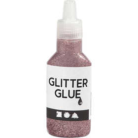 Glitterlim, rosa, 25 ml/ 1 flaska [HOB-318290]