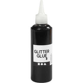 Glitterlim, svart, 118 ml/ 1 flaska [HOB-31830]