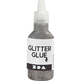 Glitterlim, silver, 25 ml/ 1 flaska [HOB-318310]