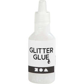Glitterlim, holografiskt vit, 25 ml/ 1 flaska [HOB-318320]