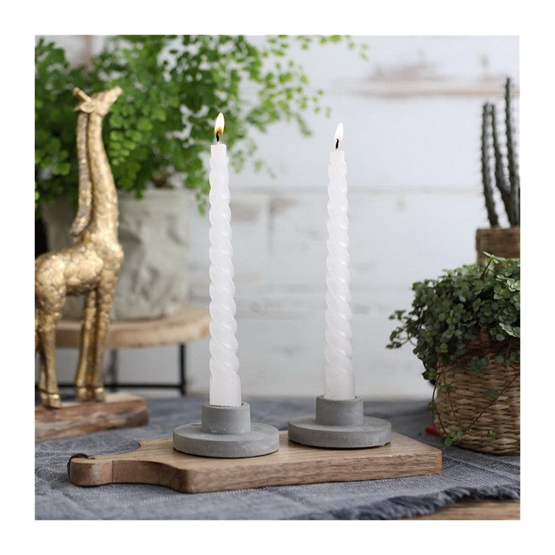 Ljus vridna vita 19cm höga (4 st.) [IFS-32237]