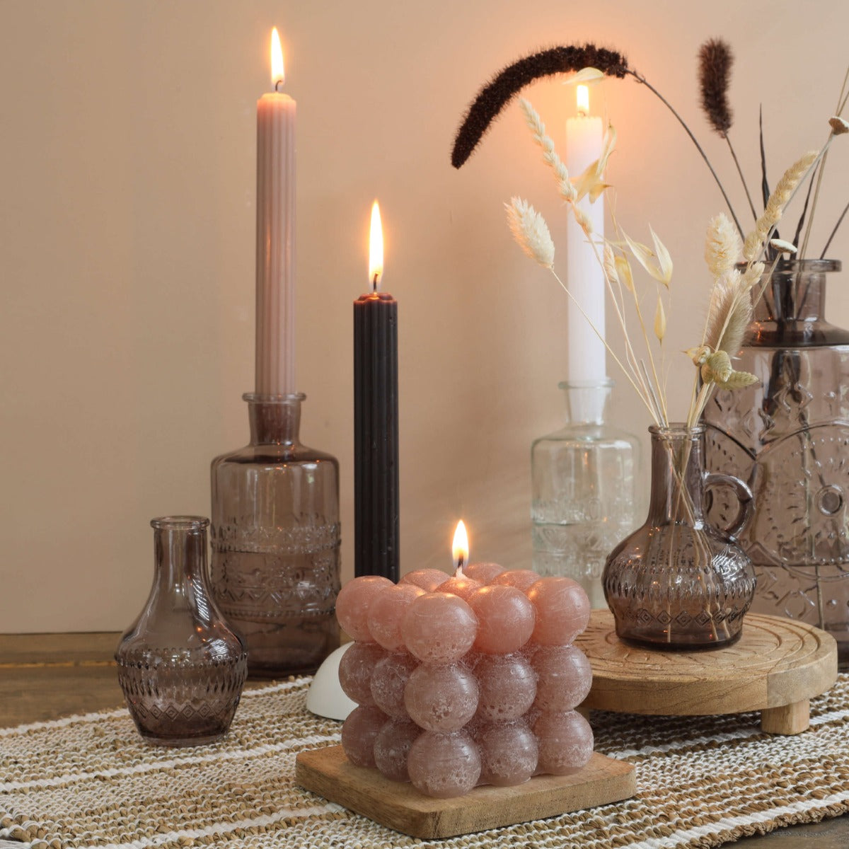 Blomstervas Porto Ø7,5 cm och 14,5 cm hög Grå (12 st.) [IFS-29746]