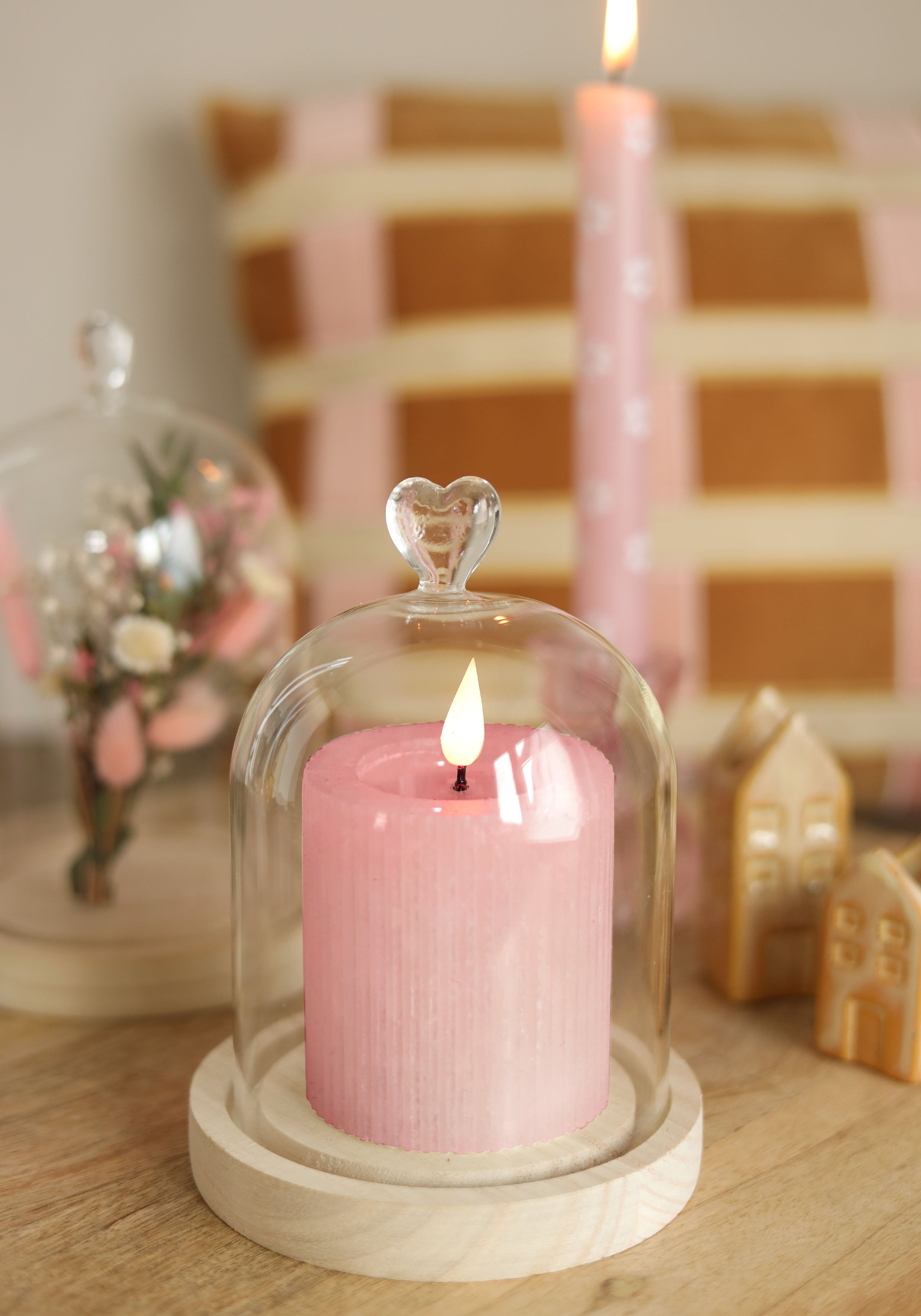 LED-pelarljus Ø7 h. 7,5cm rosa (1 st) [IFS-32604]