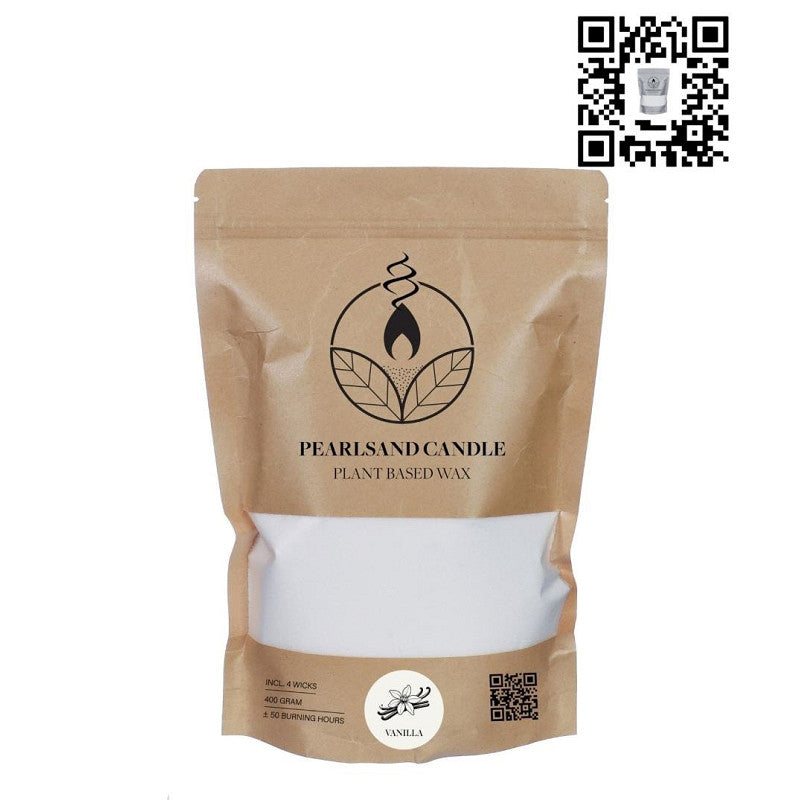 Pearlsand-doftljus 400 g vanilj - 6 st