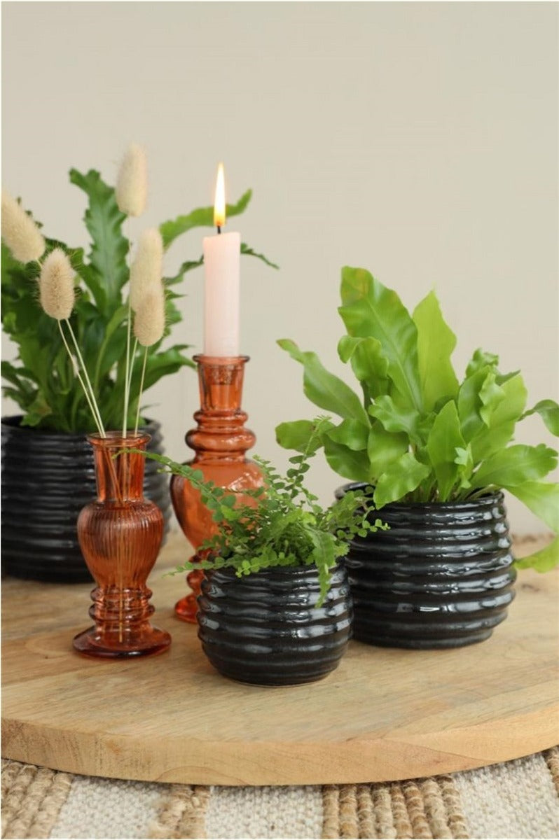 Kruka Svart Anthracite Rise Ø13 x h: 15,5 cm (4 st) [IFS-33975]