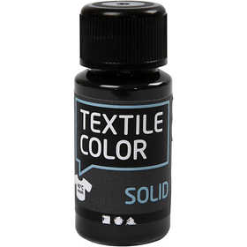 Solid textilfärg, täckande, svart, 50 ml/ 1 flaska [HOB-34215]
