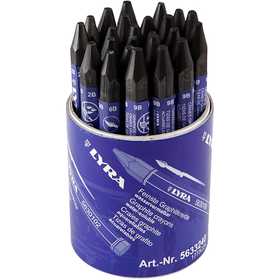 Lyra akvarellstift, grafit, L: 6,5 cm, 2B,6B,9B, 24 st./ 1 förp. [HOB-34473]