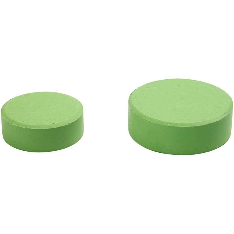 Vattenfärger, H: 16 mm, Dia. 44 mm, grön, 6 st./ 1 förp. [HOB-34483]