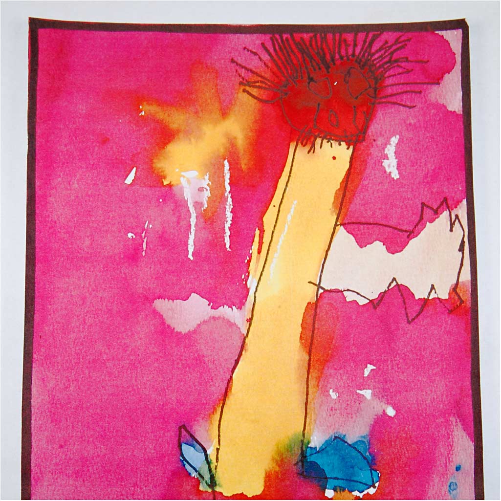 Vattenfärger, H: 16 mm, Dia. 44 mm, mixade färger, 1 set [HOB-34499]