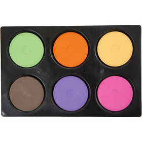 Vattenfärger, H: 16 mm, Dia. 44 mm, kompletterande färger, 1 förp. [HOB-34561]