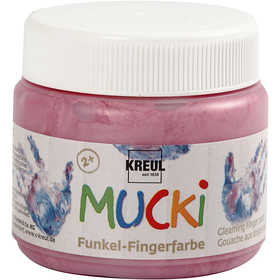 Mucki Fingerfärg, metallicrosa, 150 ml/ 1 burk [HOB-34753]