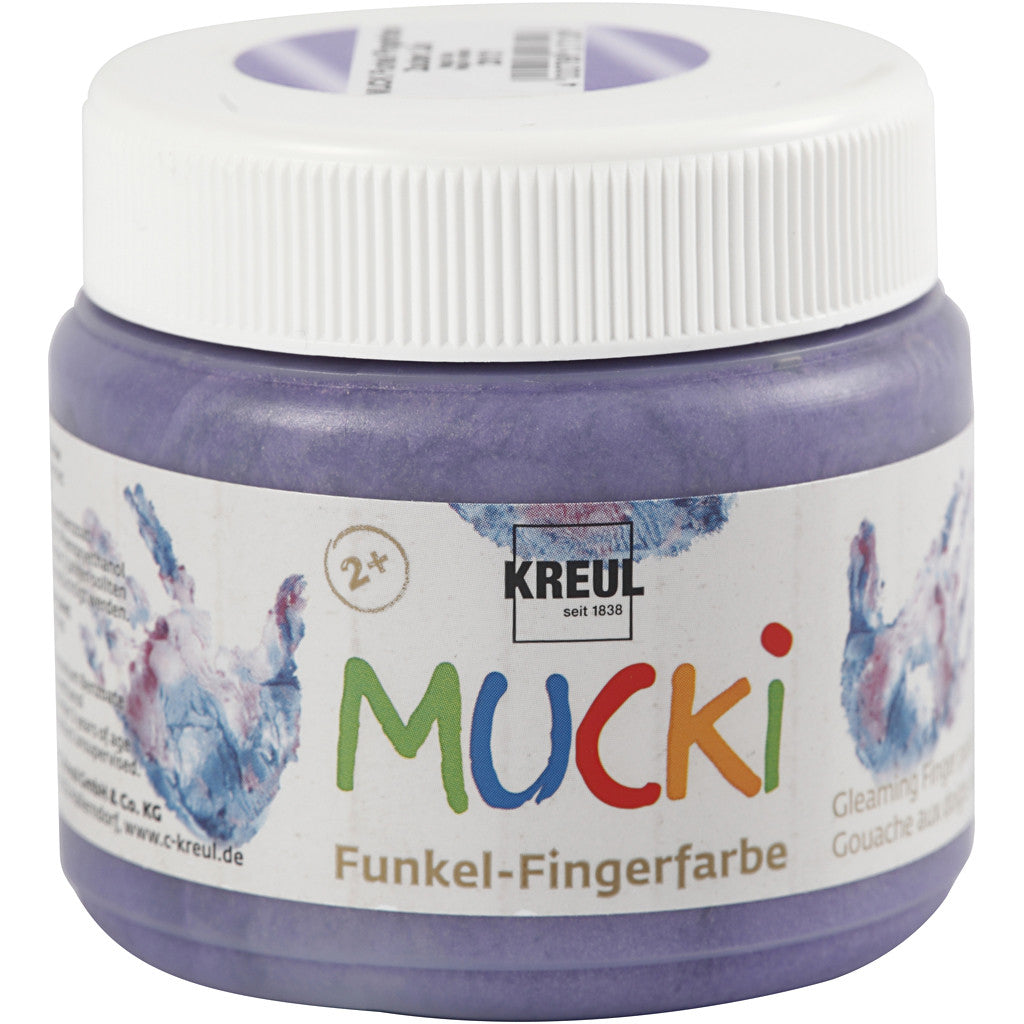 Mucki Fingerfärg, metallic lila, 150 ml/ 1 burk [HOB-34754]