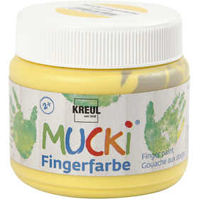 Mucki Fingerfärg, gul, 150 ml/ 1 burk [HOB-34759]