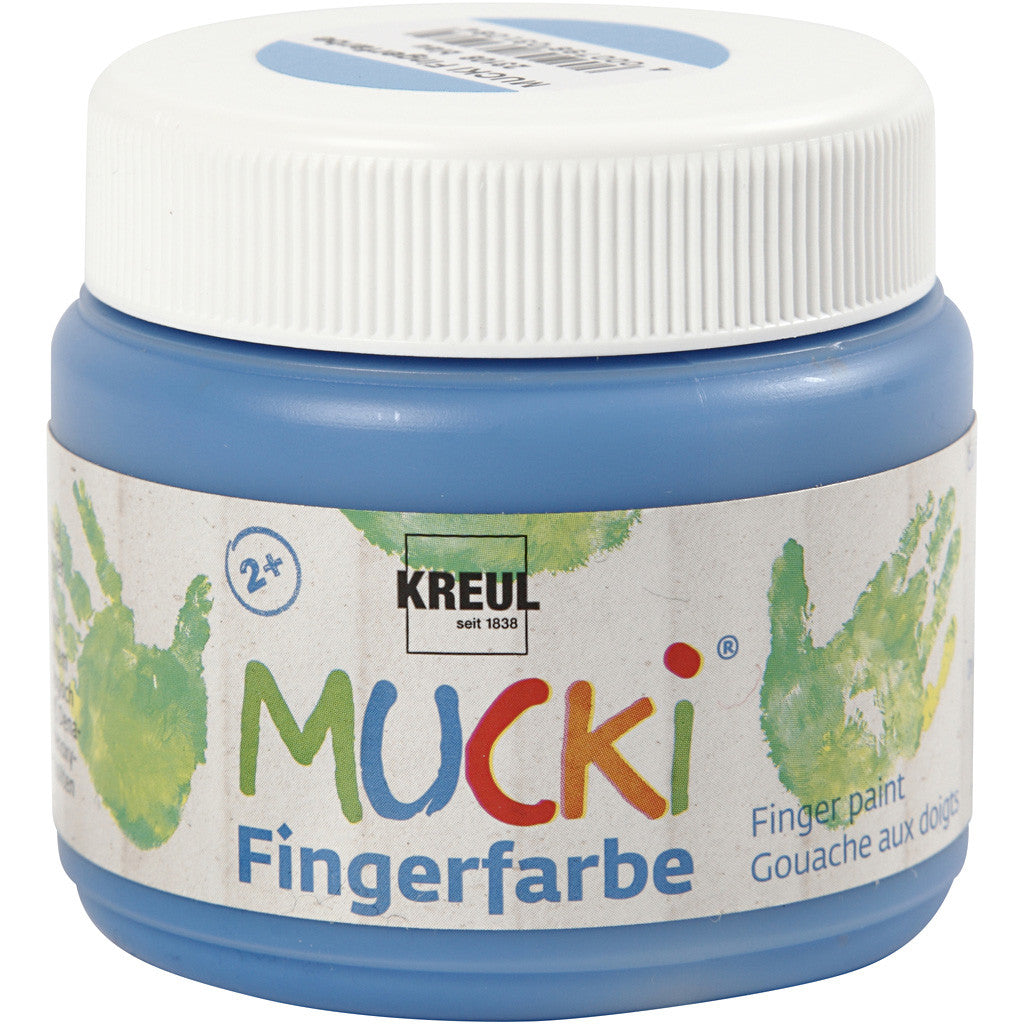 Mucki Fingerfärg, blå, 150 ml/ 1 burk [HOB-34761]