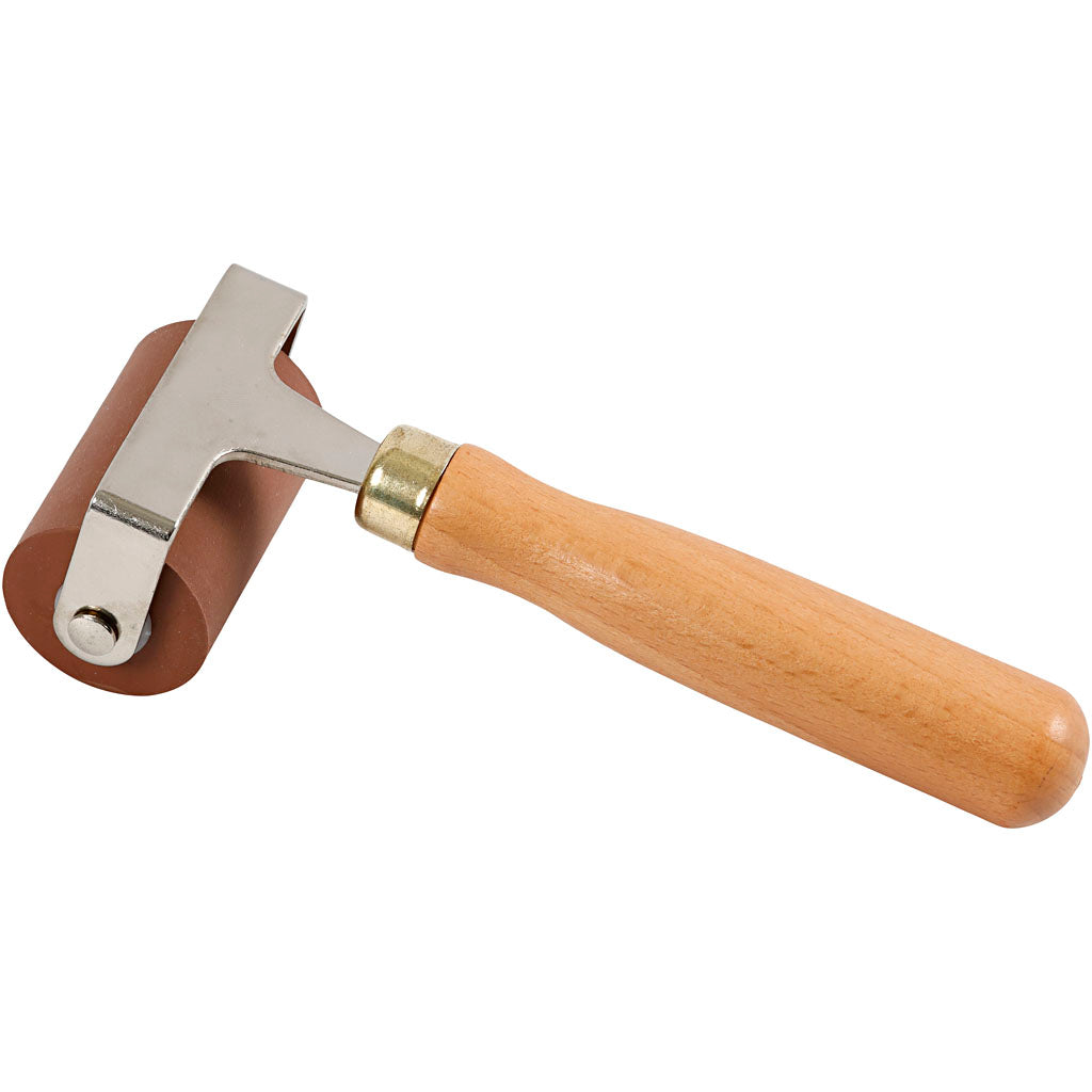 Gummiroller/linoleumroller, Dia. 3 cm, B: 4,90 cm, 1 st. [HOB-38221]