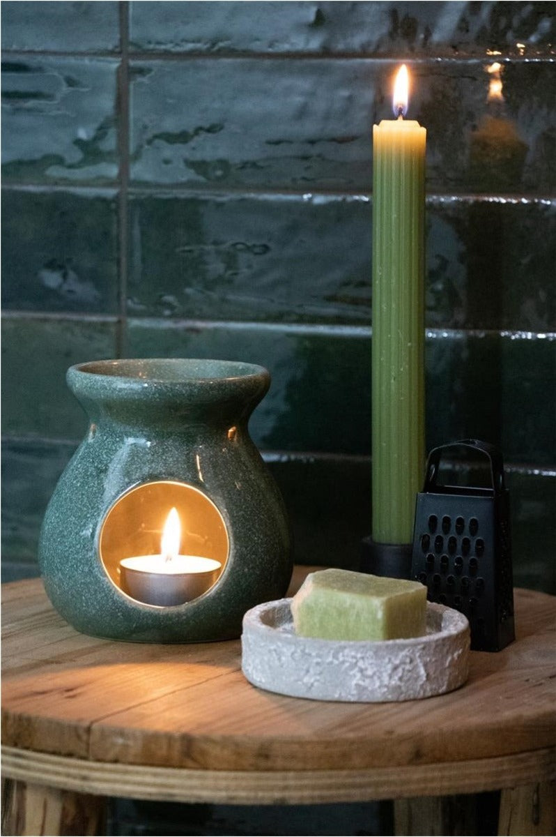 Cement vax skål ljus Grå Ø8 x H2 cm (12 st) [IFS-36050]