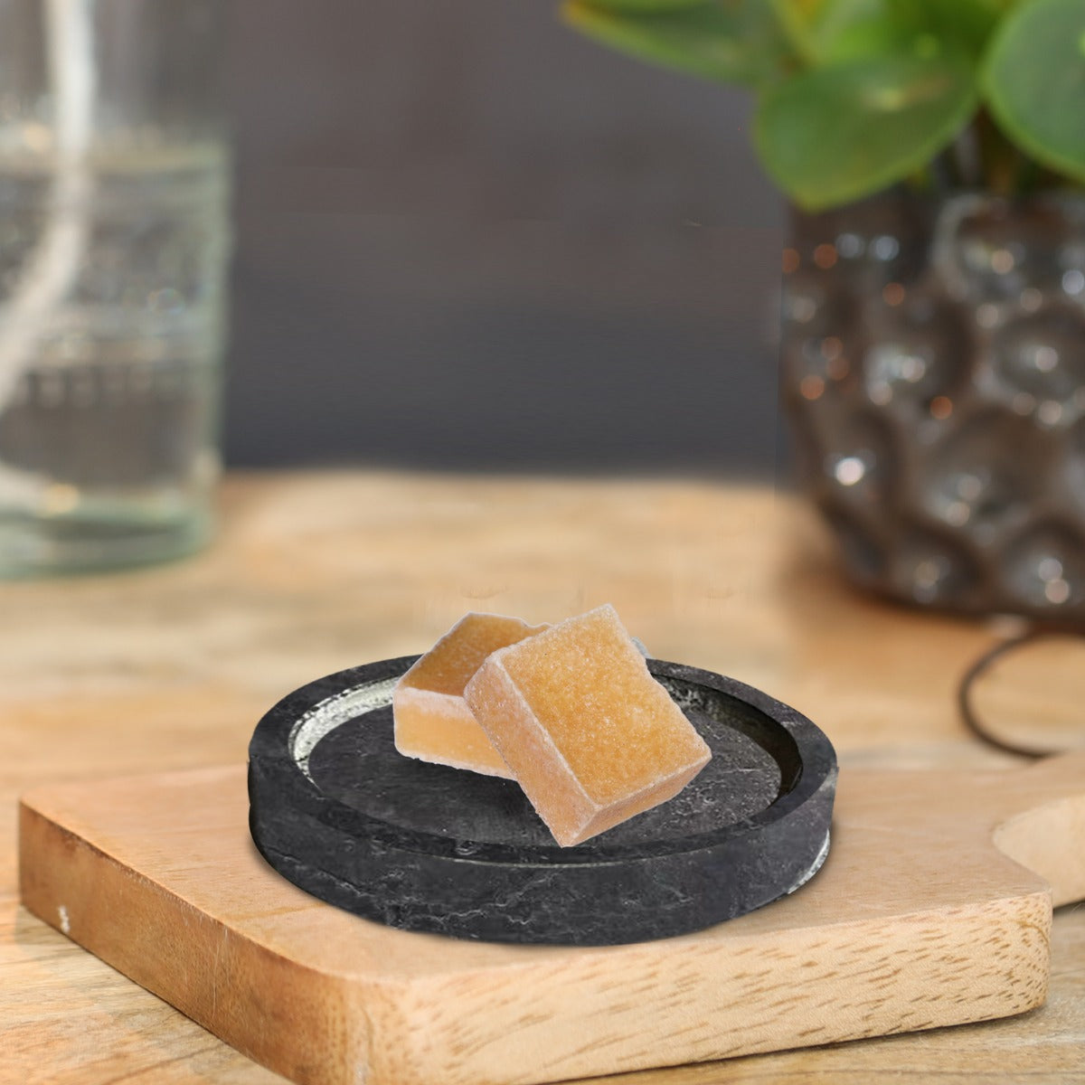 cement vax skål mörk Grå Ø8 x H2 cm (12 st) [IFS-36051]