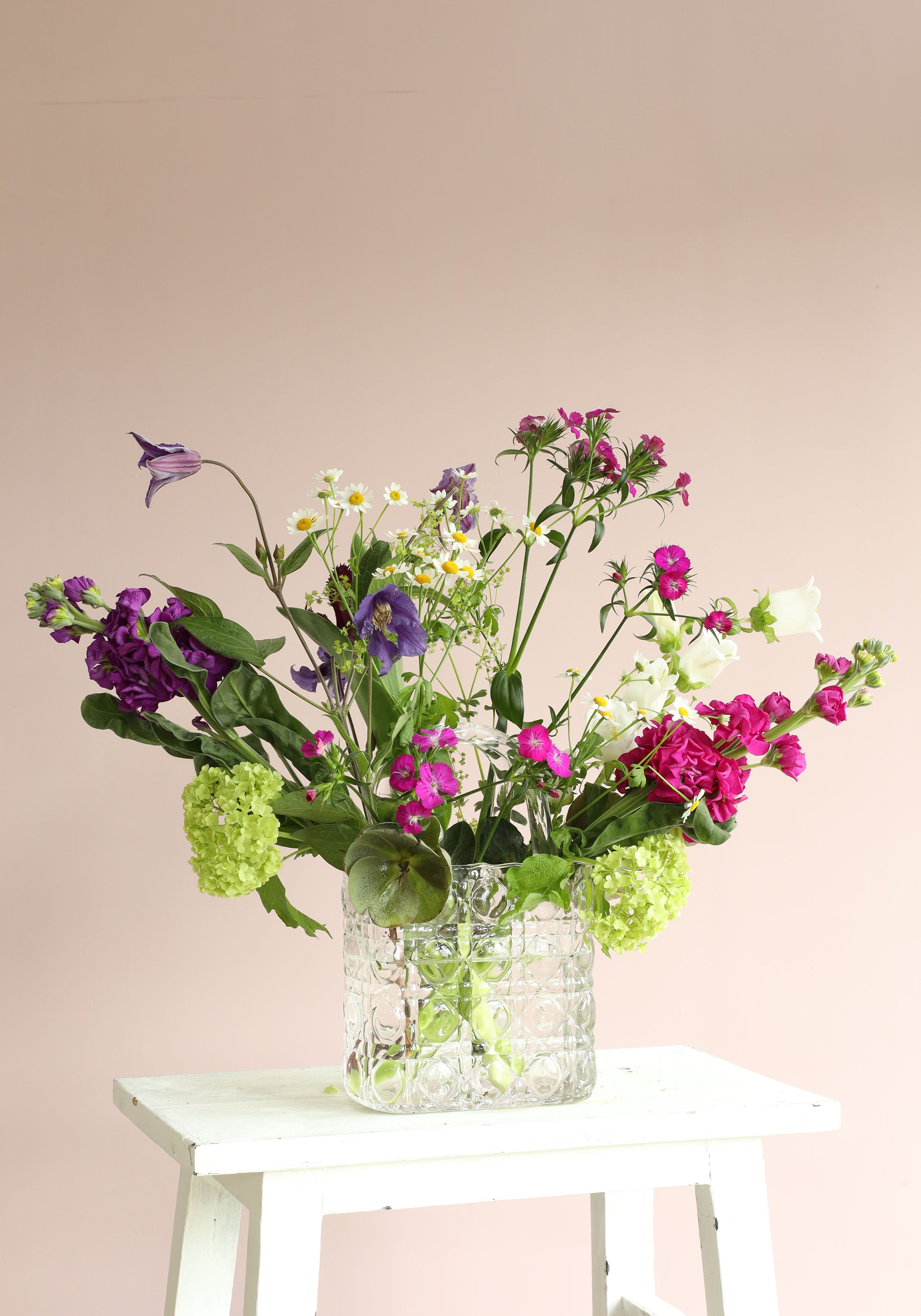 Handväska vas Elysee glashandtag L.14 x B.9,5 x H.22 cm klar (1 st) [IFS-37230]