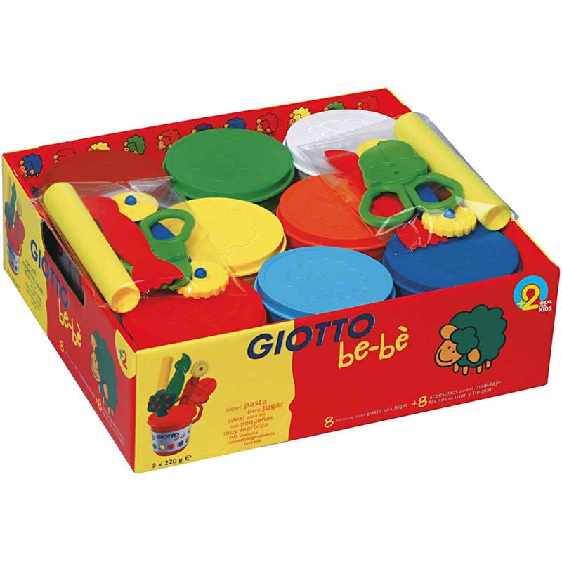 Giotto be-bè modellera, mixade färger, 8x220 g/ 1 förp. [HOB-37300]