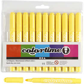 Colortime-pennor, spets 5 mm, citrongul, 12st./ 1 förp. [HOB-37337]