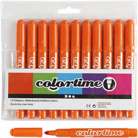 Colortime-pennor, spets 5 mm, orange, 12 st./ 1 förp. [HOB-37338]