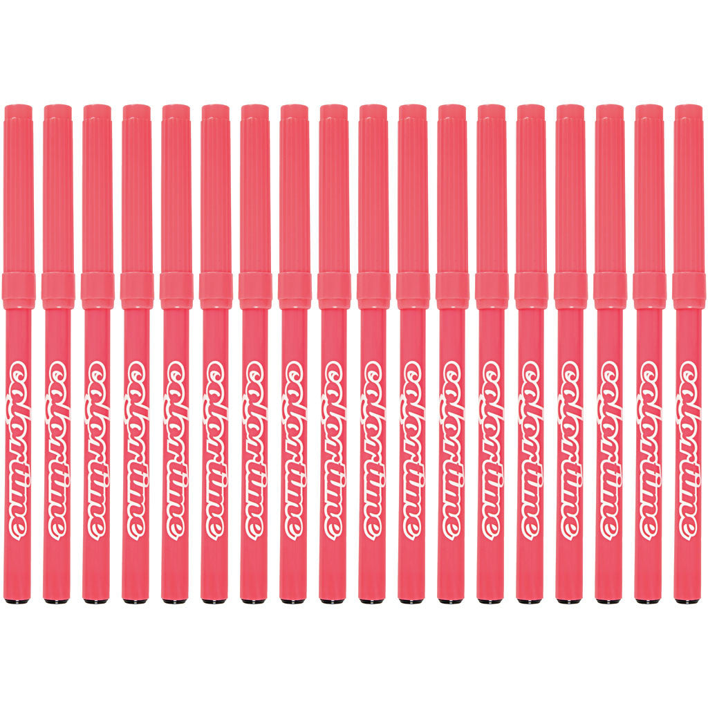 Colortime-pennor, spets 2 mm, rosa, 18 st./ 1 förp. [HOB-373539]