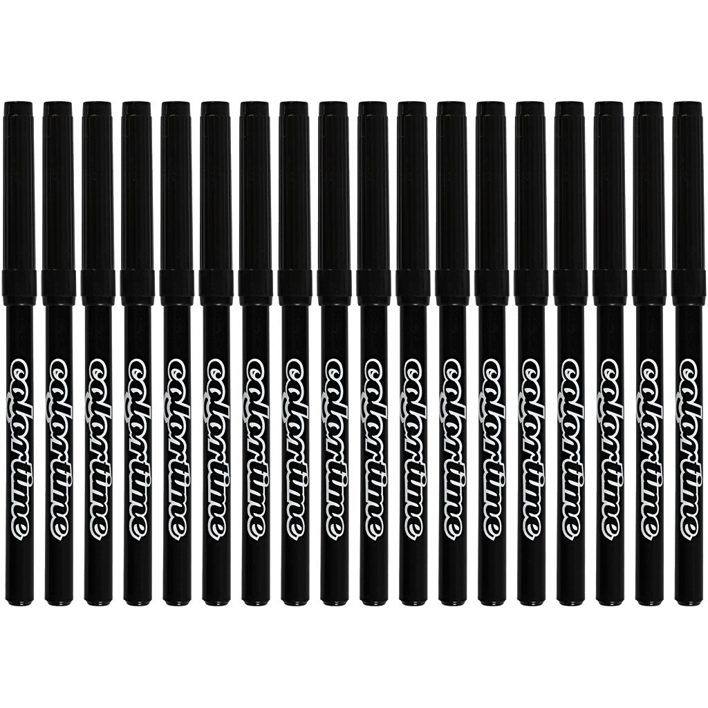 Colortime Marker, line width: 2 mm, black, 18pcs [HOB373561]
