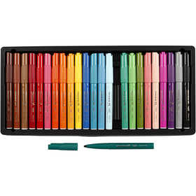 BIC Visa Color Tusch, spets 3 mm, mixade färger, 24 st./ 1 förp. [HOB-37491]