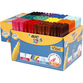 BIC Visa Fin Tusch, spets 1,6 mm, mixade färger, 12x24 st./ 1 förp. [HOB-37585]