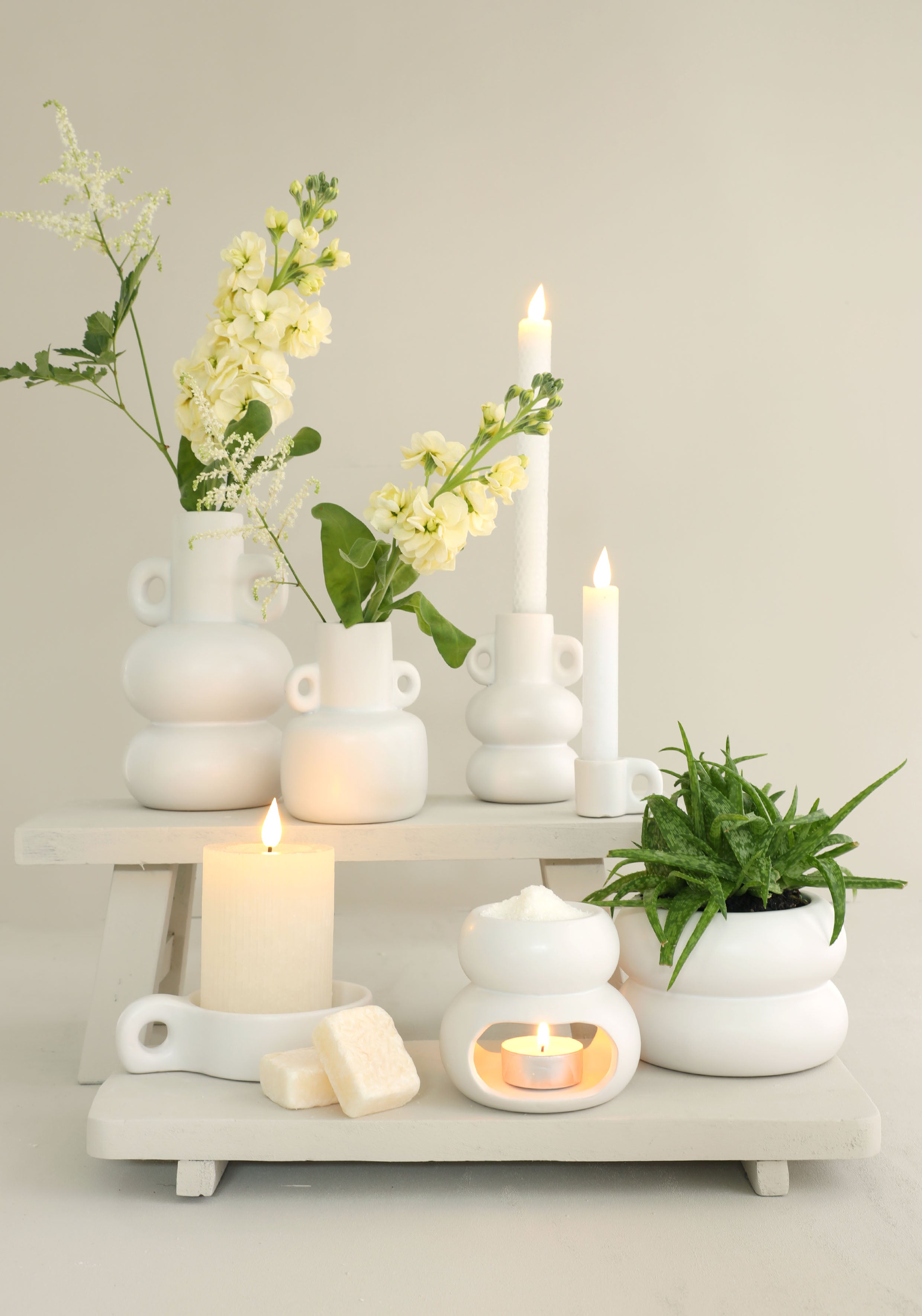 LED-blyertsljus Ø2,1 h. 25cm vit (Set om 2 st) [IFS-32587]