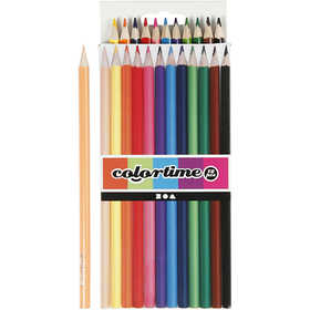 Colortime Färgblyerts, L: 17,45 cm, kärna 3 mm, mixade färger, 12 st./ 1 förp. [HOB-38093]