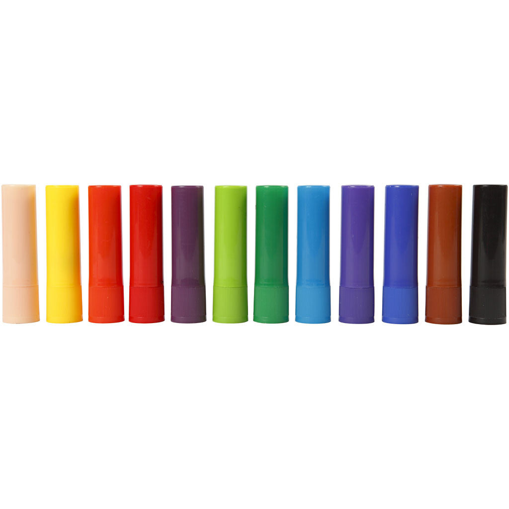 Soft Color Stick, L: 8 cm, mixade färger, 6,5 g, 120 st./ 1 förp. [HOB-38125]