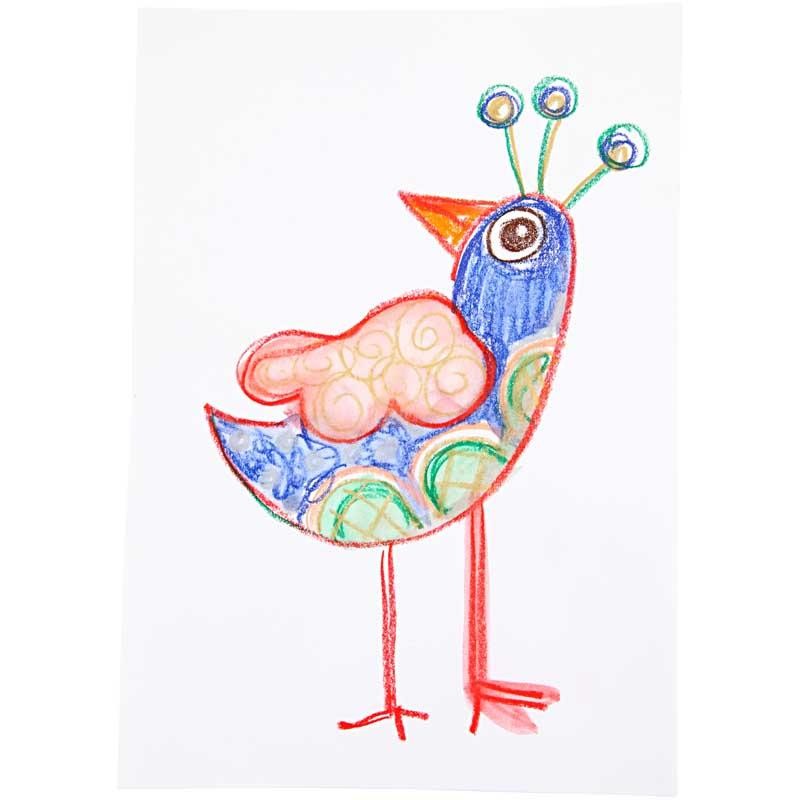 Woody 3-i-1 färgpennor, L: 11 cm, tjocklek 16 mm, kärna 10 mm, mixade färger, 10 st./ 1 förp. [HOB-38190]